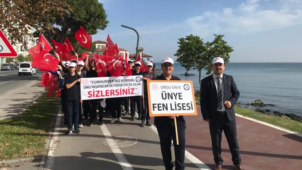 29 Ekim Cumhuriyet Bayramı Kapsamında Yapılan Yürüyüşe Katıldık